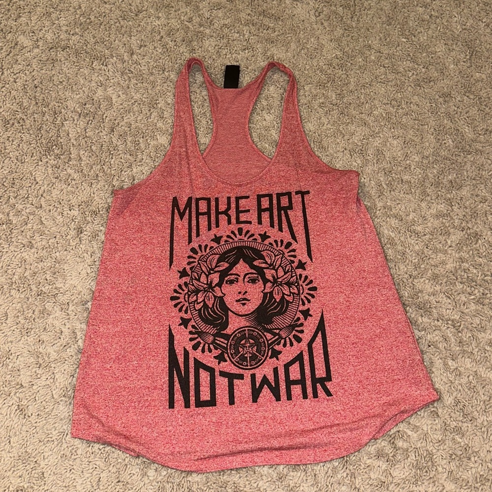 Obey Red Graphic Tank Top
